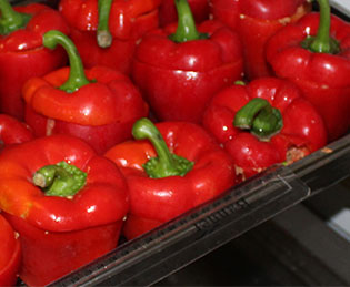 Stuffed peppers: While working with Food Matters, Wandsworth Prison has reduced the amount of processed food and introduced more vegetable and fish dishes cooked from scratch